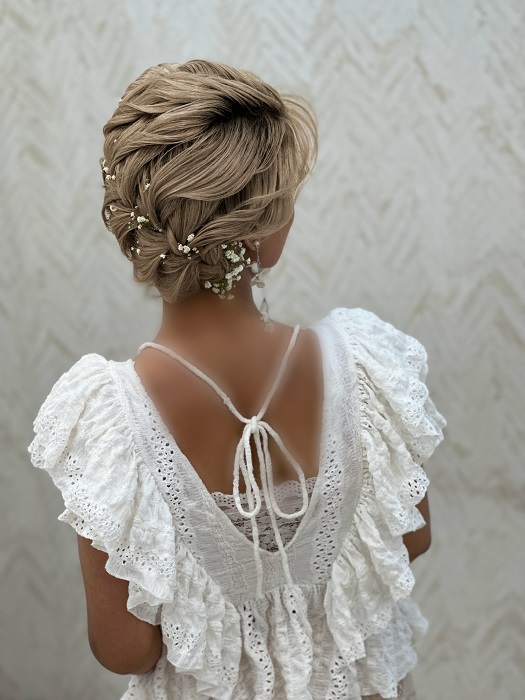 شینیون موهای کوتاه و کم‌ پشت