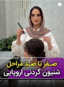 آموزش شینیون اروپایی تکسچر | به سبک لاوین